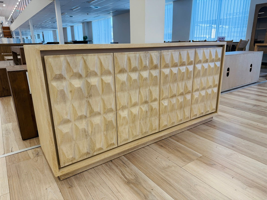 Blonde Oak Carved Timber Buffet