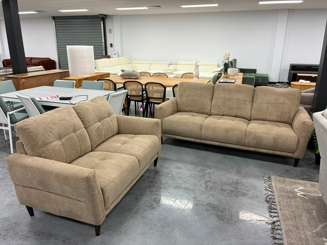 3 + 2 Seater Fabric Sofa Suite – Beige