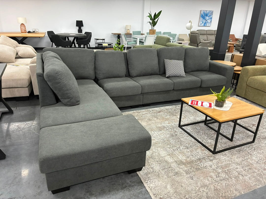 Fabric Corner Sofa Lounge with Ottoman