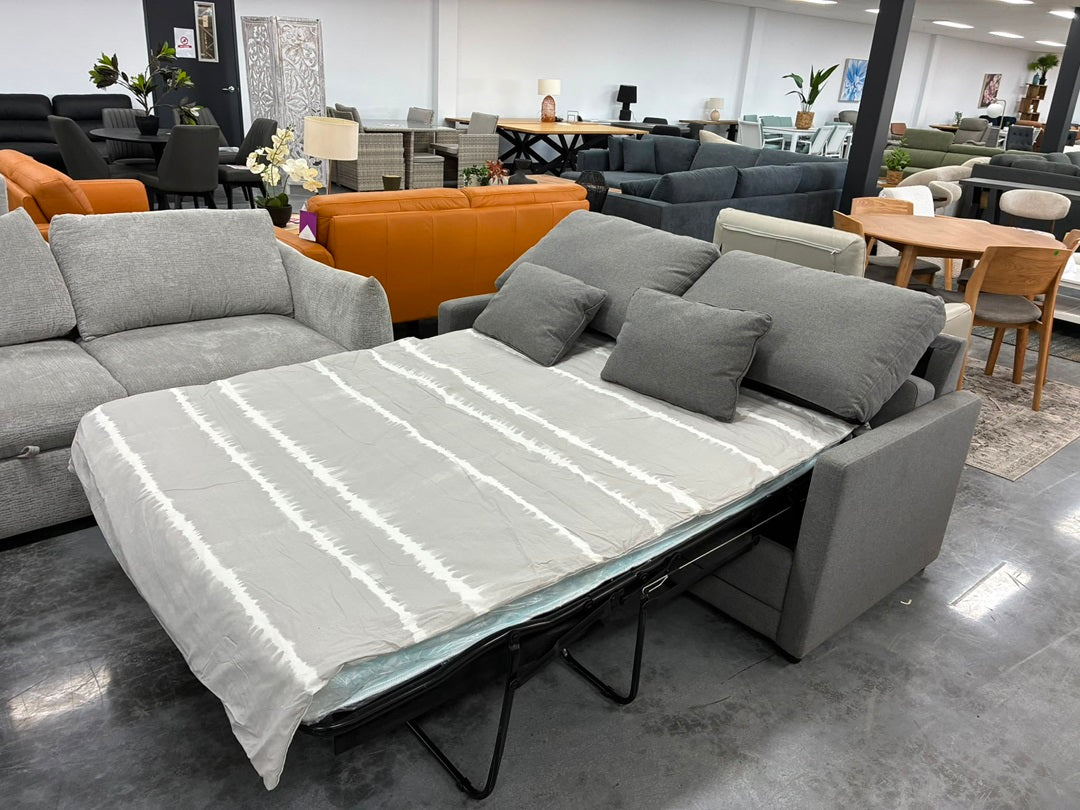 Queen Sofa Bed with Memory Foam Mattress – Charcoal