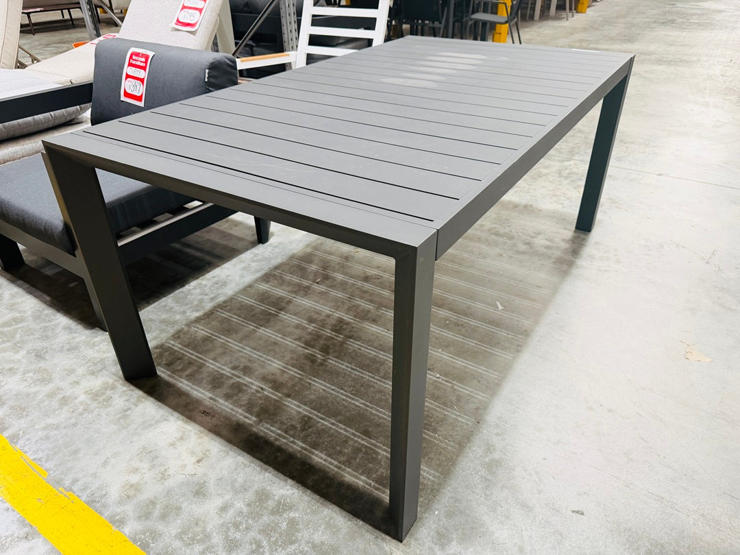 180cm Dark Grey Aluminium Outdoor Dining Table