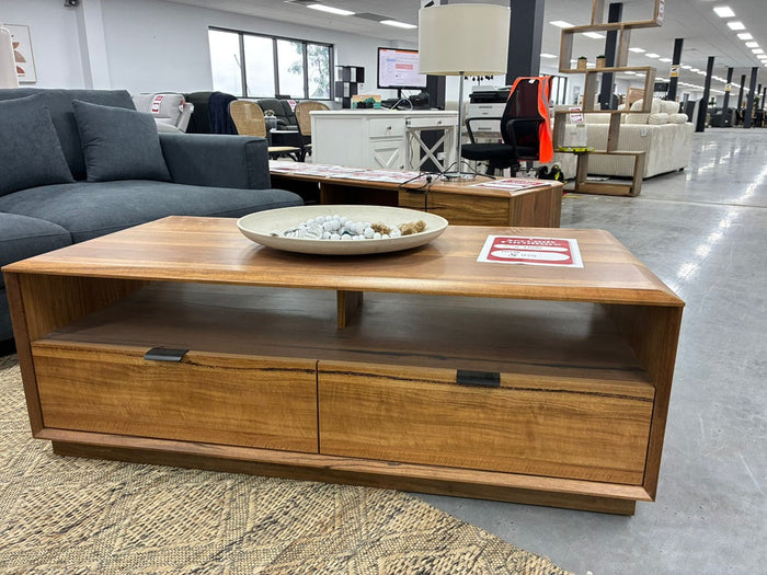 2 Drawer Coffee Table – Natural Finish