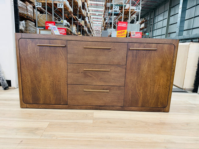 2 Door, 3 Drawer Mocca Timber Buffet