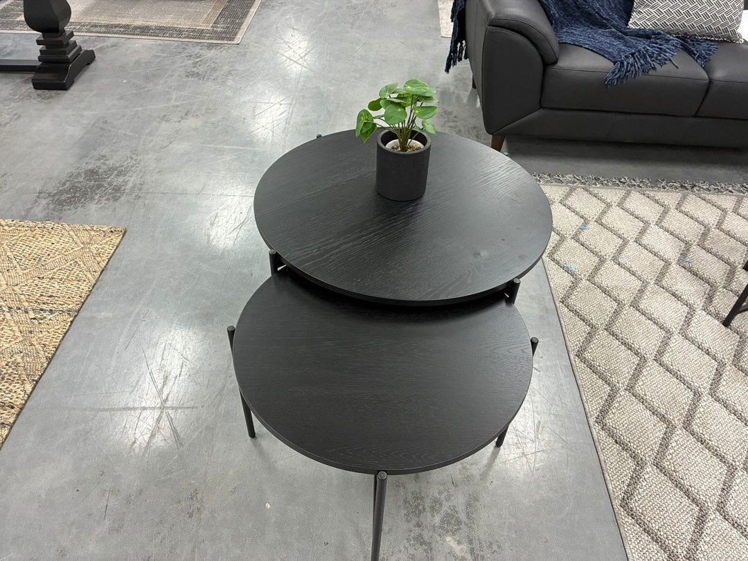 2PCS Coffee Table Set – Black