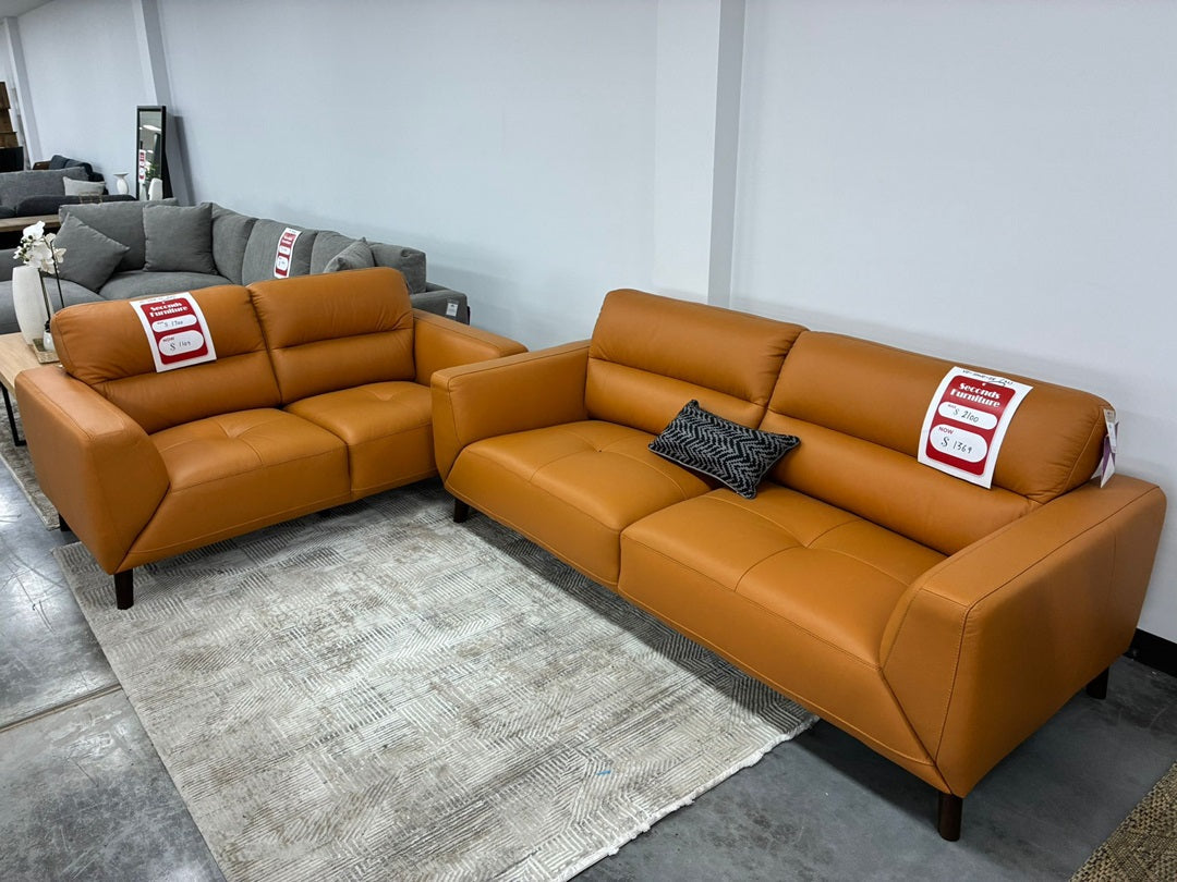 3 + 2 SEATER LOUNGE SUITE – TANGERINE