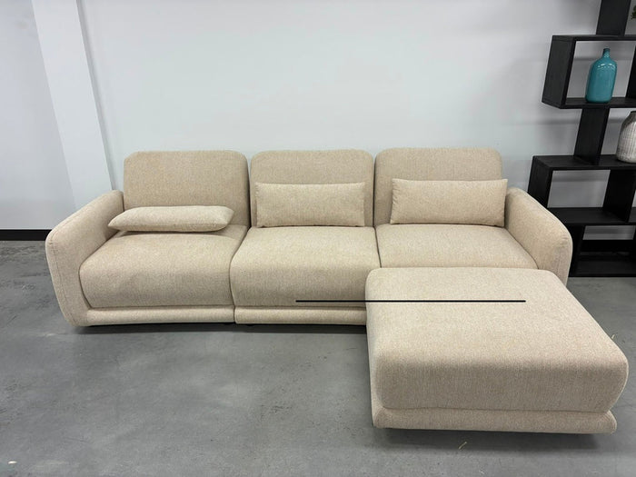 3 Seater Sofa with Ottoman & 3 Pillows