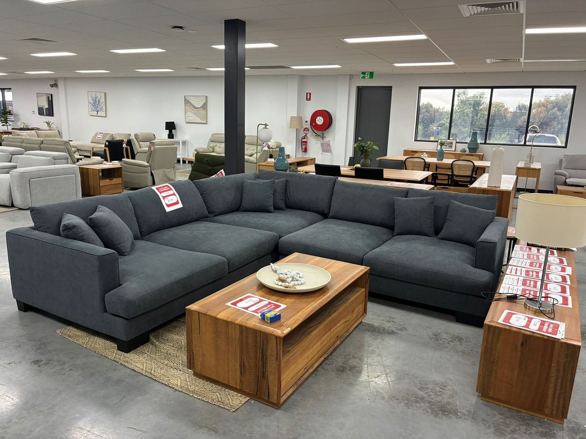 318 x 318cm Corner Modular with Deep Seating – Dark Grey