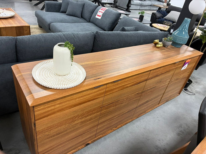 4 Door 220CM Buffet – Natural Finish | Solid Marri Timber