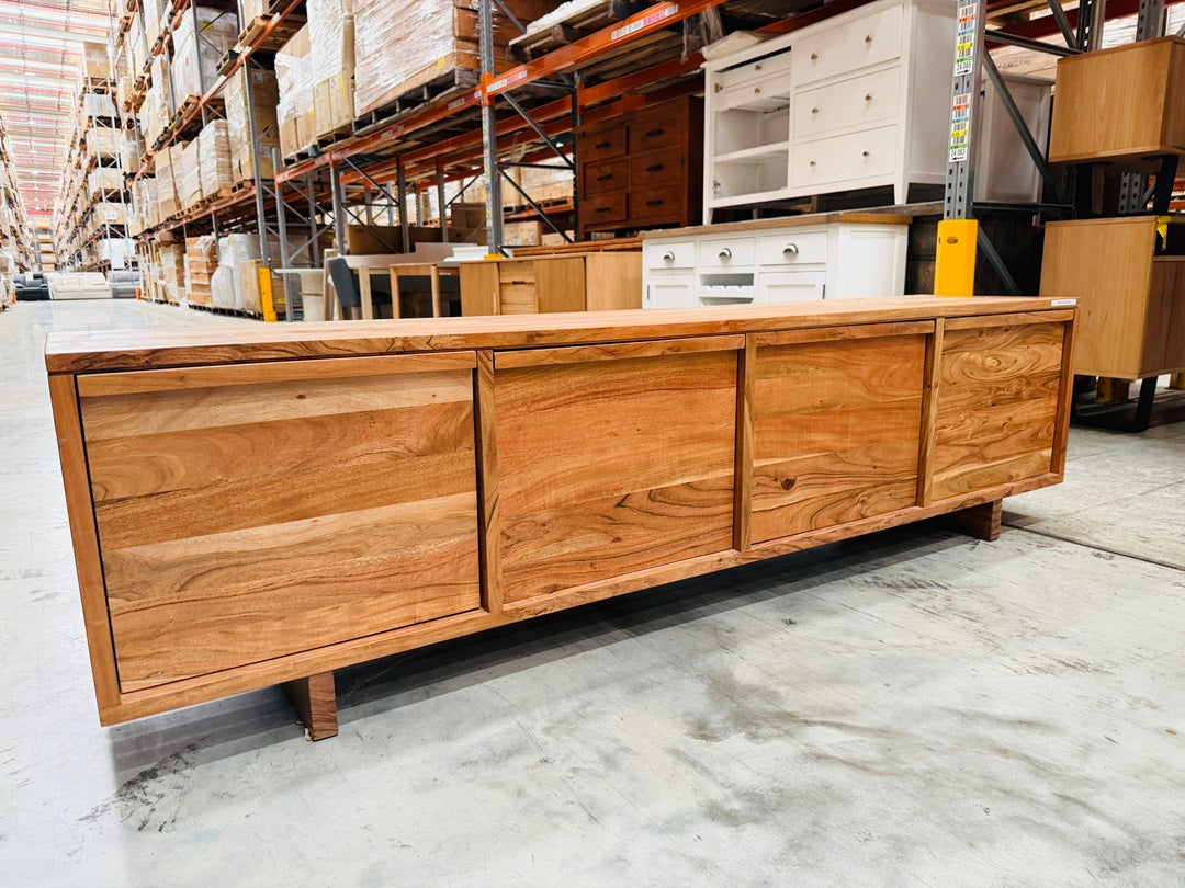 4 Door Cherrywood Timber TV Unit