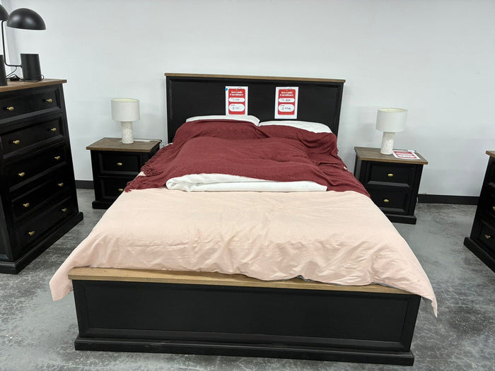 Black Timber Queen Bed