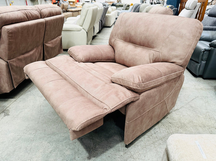 Brown Fabric Manual Recliner Chair
