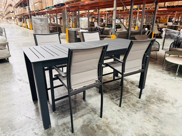 Charcoal Aluminium Outdoor 5pc Bar Set