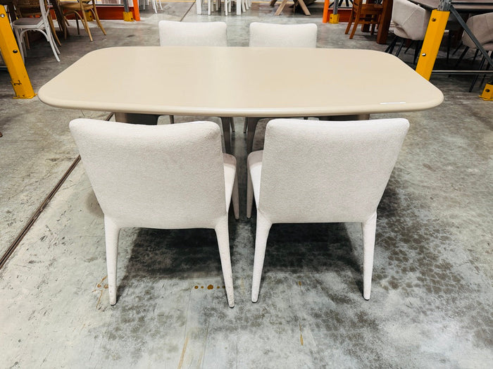 Creamy Taupe Premium 5pc Dining Set
