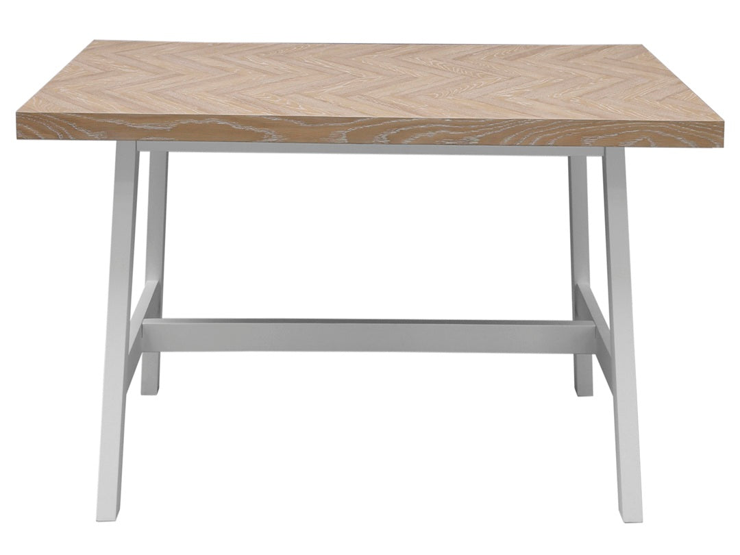 240cm White & Oak Timber Dining Table