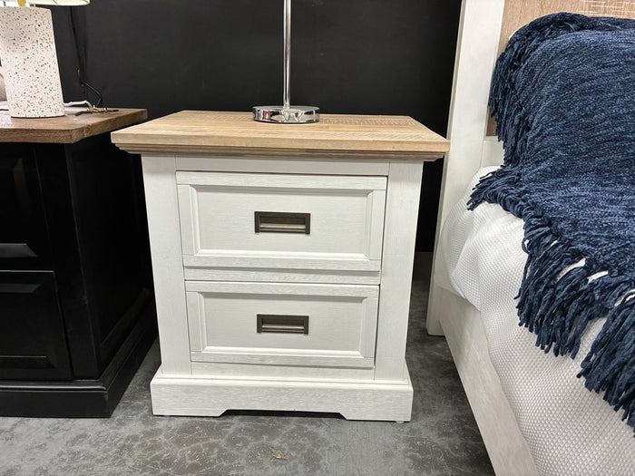 2 Drawer Bedside Table – Multi Colour Timber