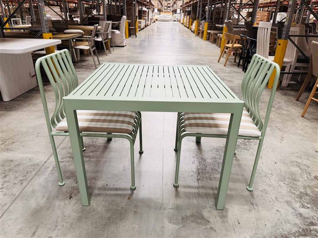 Green Aluminium 3pc Oudoor Dining Balcony Set