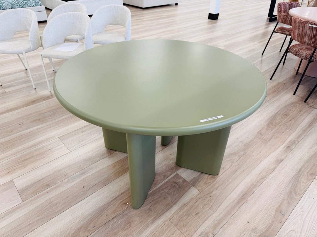 Green Matte MDF Round Dining Table