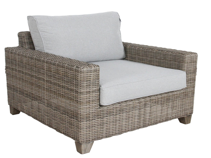 Brown Wicker Outdoor Single Sofa