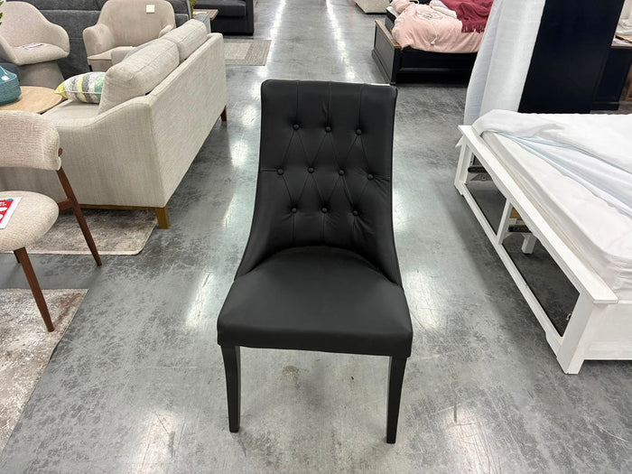 Leather Dining Chair – Black