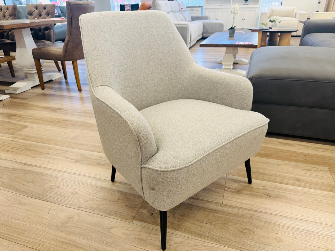 Light Grey Fabric Arm Chair