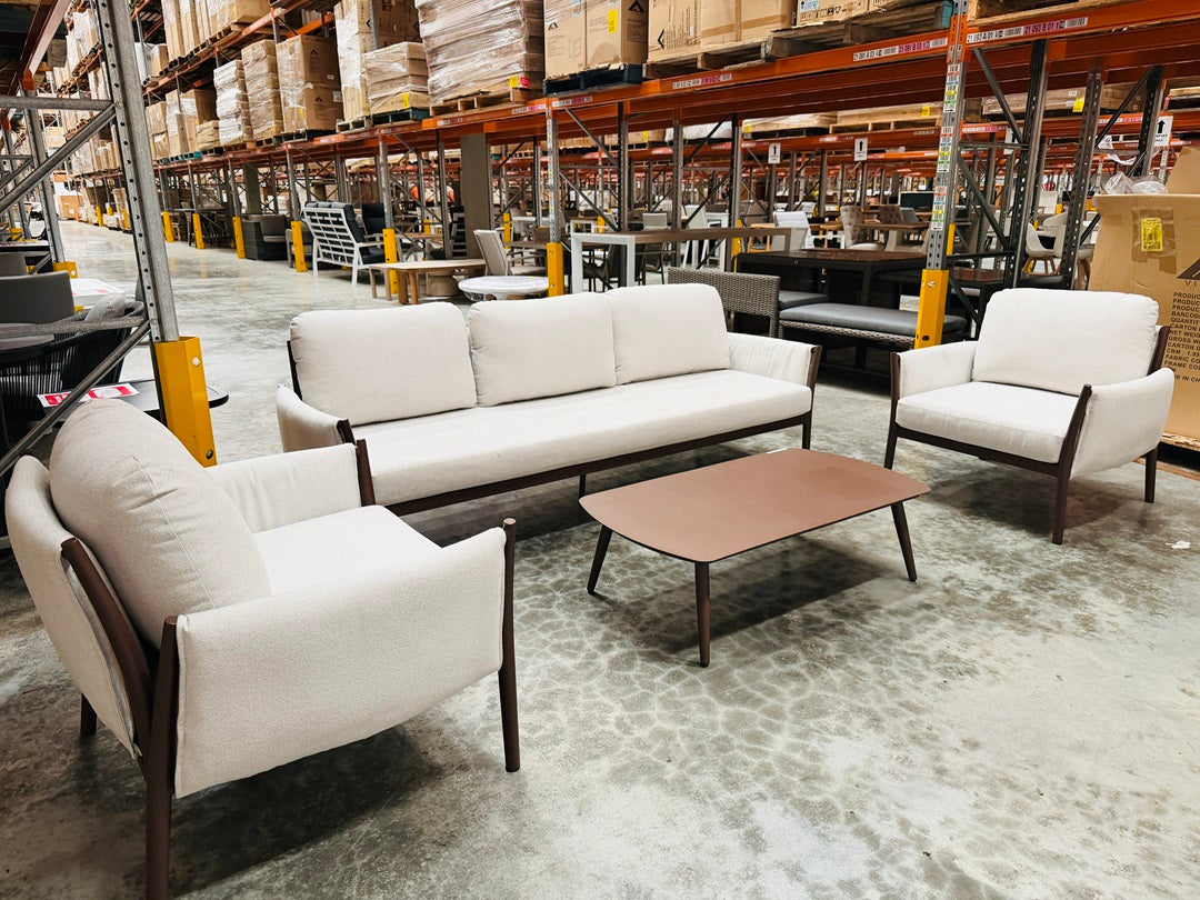 Maroon Aluminium Outdoor 4pc Sofa Set