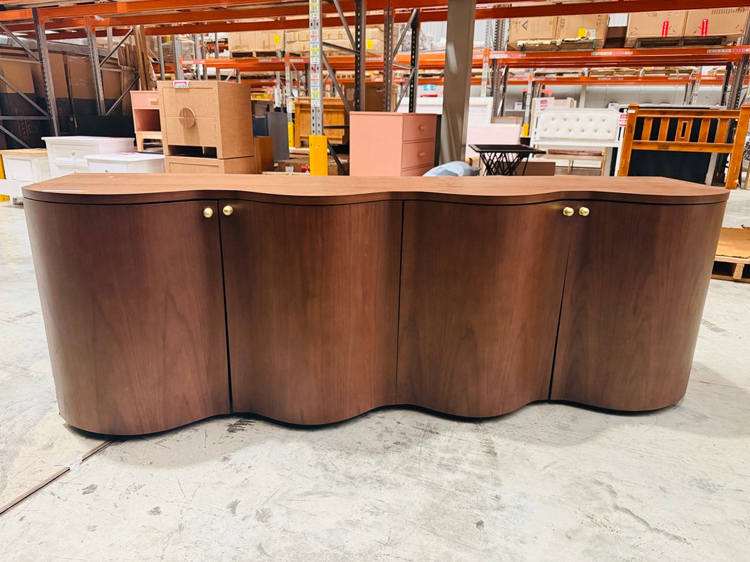 Mocca Timber 4 Door Curvy Buffet