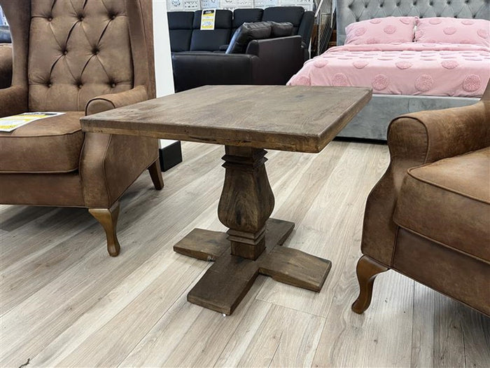 Mocha Timber Pedestal Lamp Table