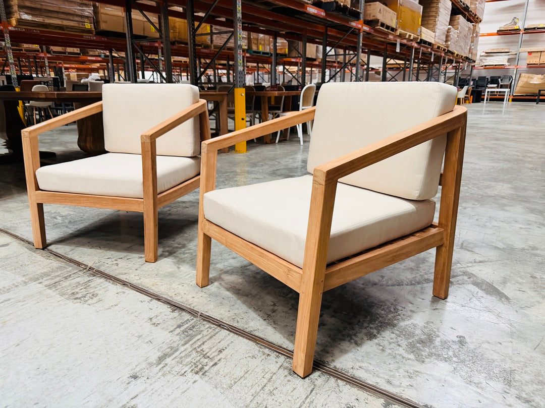 Natural Outdoor Arm Chairs