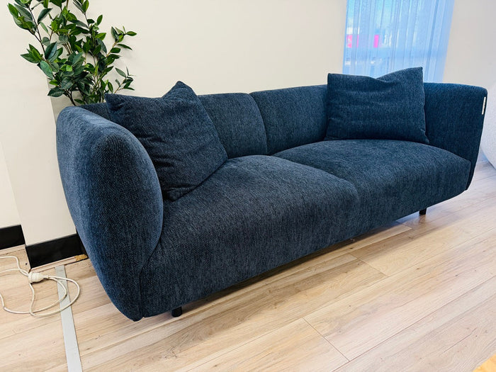 Navy Blue Premium Fabric 2 Seater Sofa
