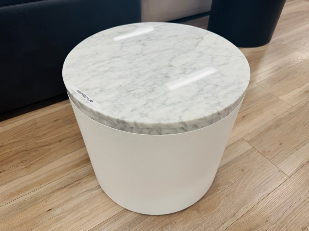 Premium Marble Top Round White Side Table