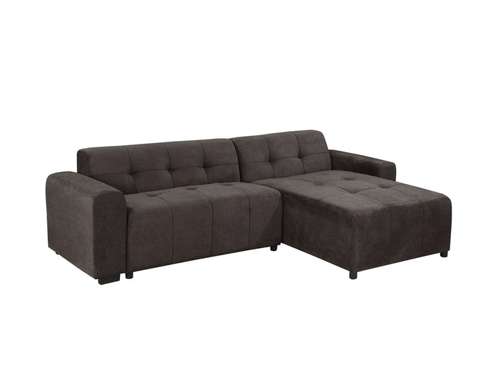 Black Fabric 4 Seater with Chaise