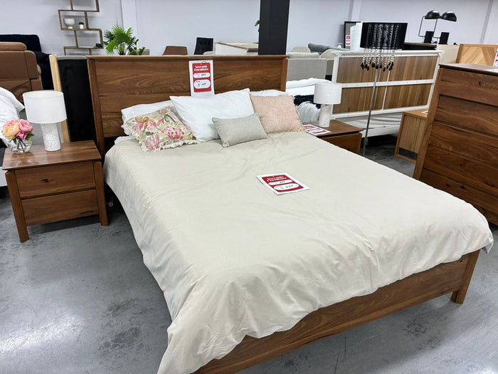 Queen Bed – Natural Finish - Contemporary Design Highlighting the Beauty of Marri Timber