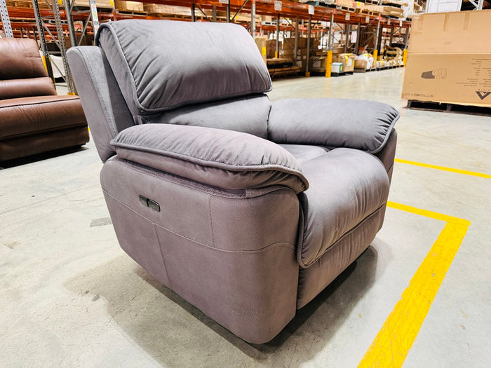 Slate Fabric Single Electric Recliner