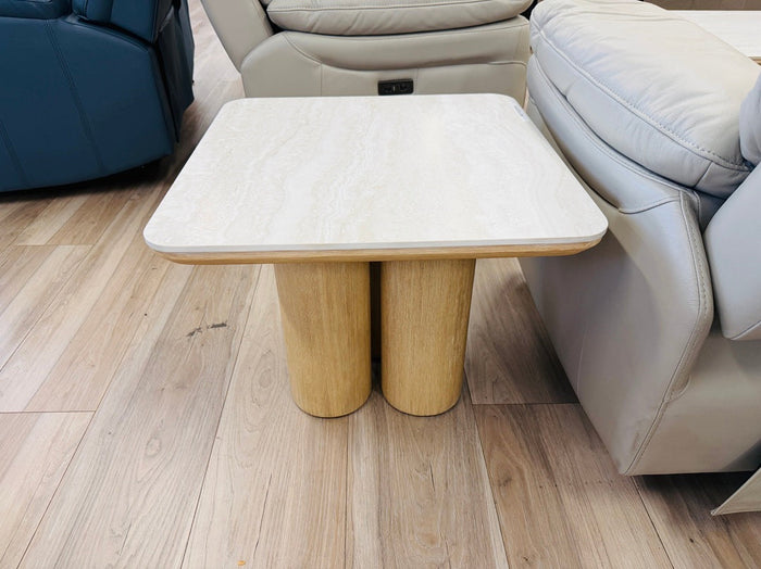Stone Top Square Side Table
