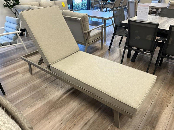 Taupe Outdoor Sunlounger