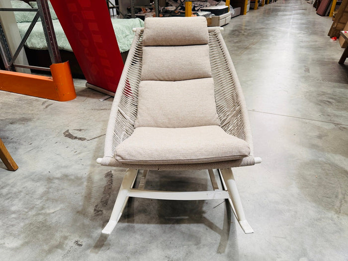 Taupe Rope Outdoor Rocker Chair