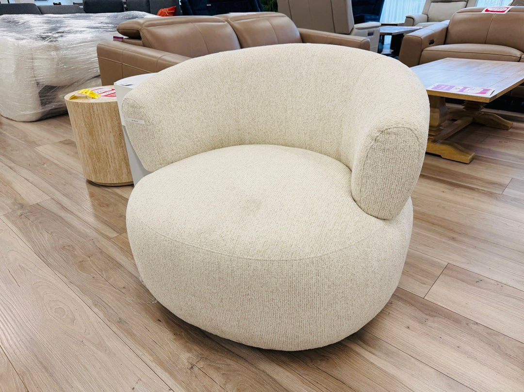 Vanilla Fabric Premium Swivel Chair