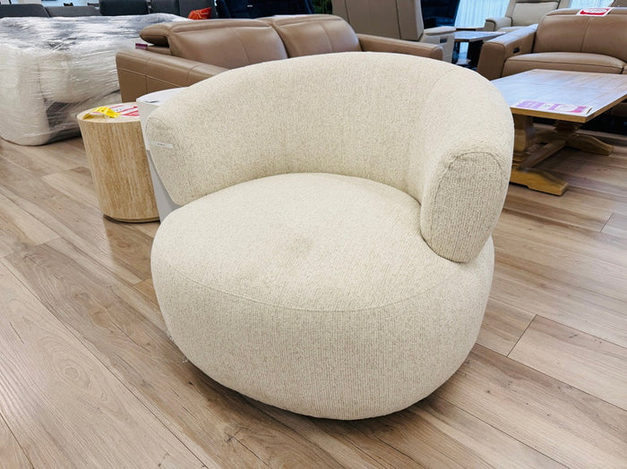 Vanilla Fabric Premium Swivel Chair