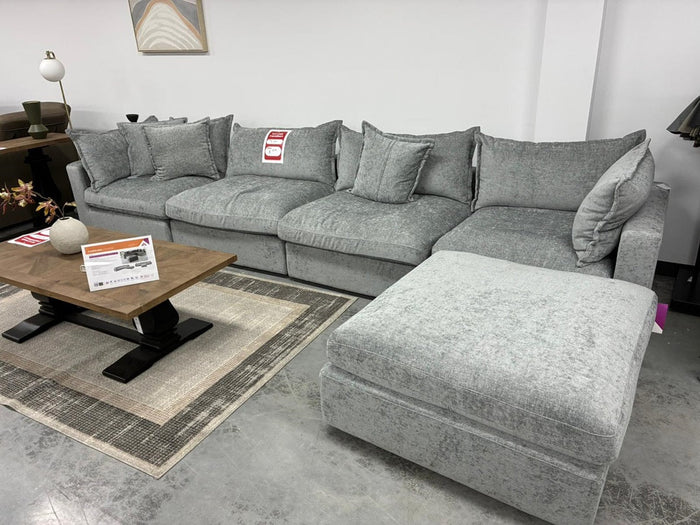 Modular Lounge with Ottoman – Pewter