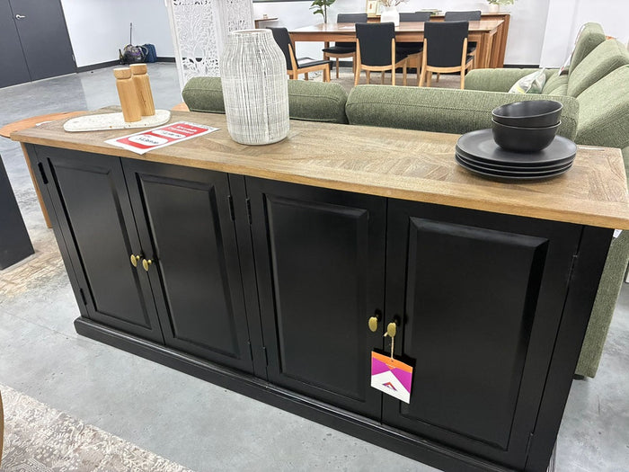 4 DR BUFFET 180X45X85CM-OAK/BLK