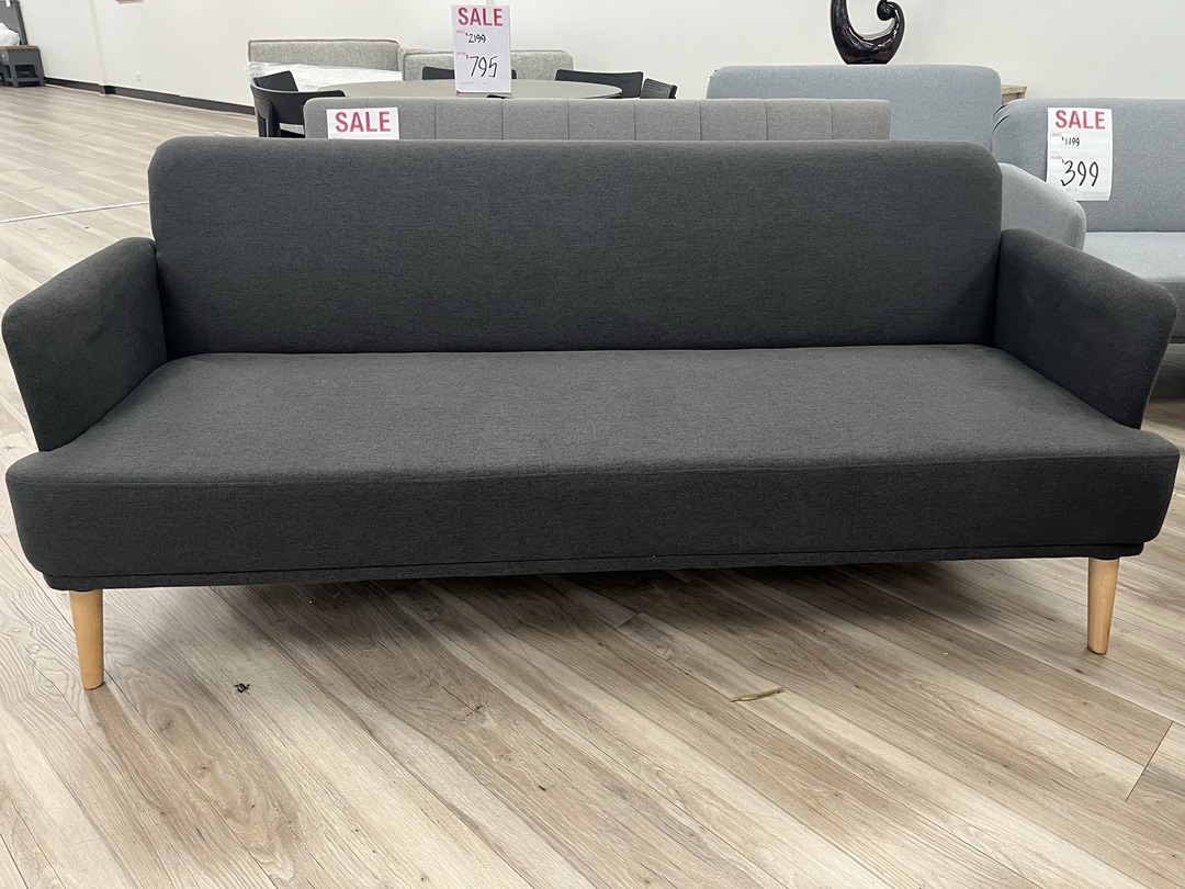 Charcoal Fabric 3 Seater Sofabed