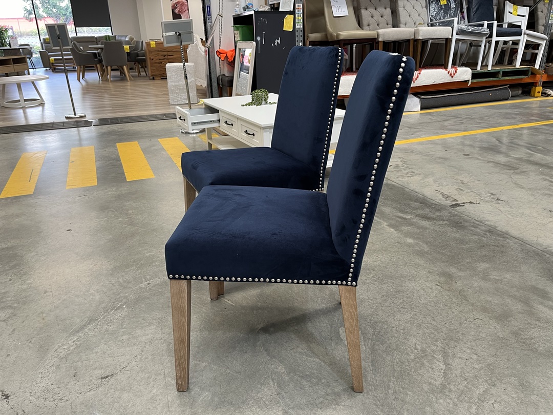 Navy Blue Velvet Dining Chairs Seconds Furniture